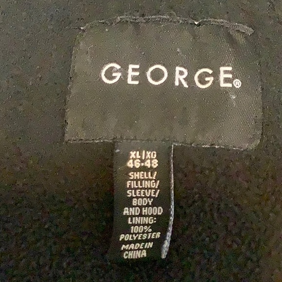 🦋. GEORGE black nylon, fleece lined jacket, size LX (46-48) - Picture 6 of 12